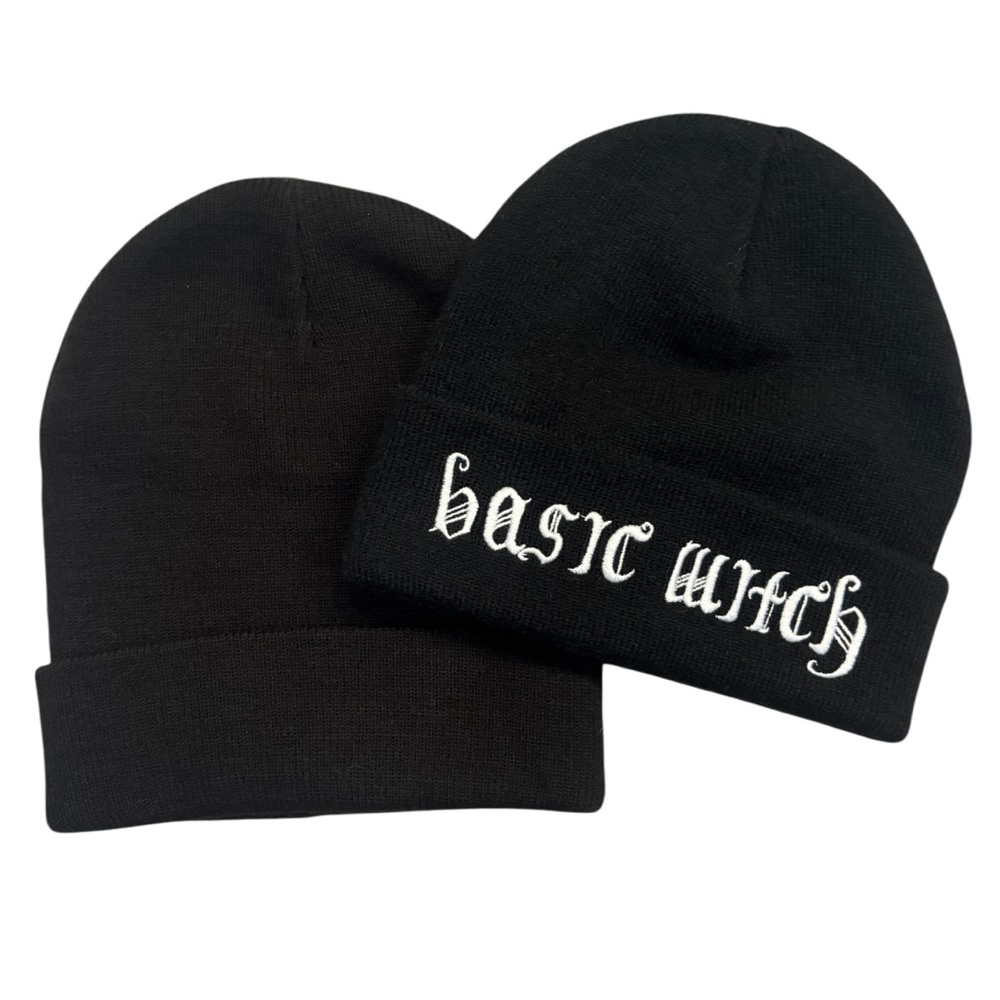 Knit Beanie Hat Basic Witch Graphic Knit Hat Bund… - image 2